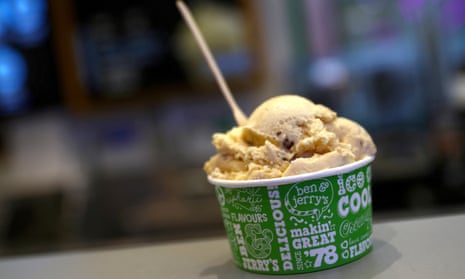 A serving of Ben & Jerry's ice cream