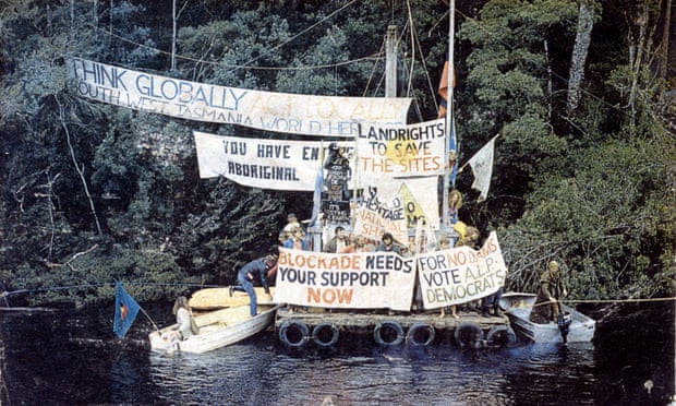 Banners on display at the Franklin blockade 1983 