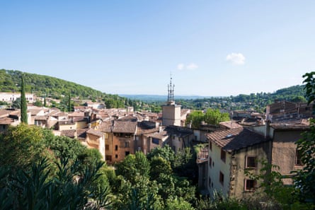 View of the Provençal village of Cotignac.