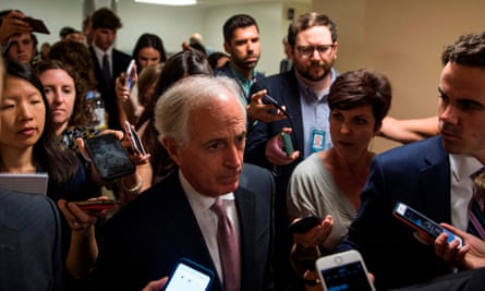 Senator Bob Corker, Republican of Tennessee, said ‘It feels like the dam is breaking’ but was ‘not sure’ whether the summit was a turning point for US politics.