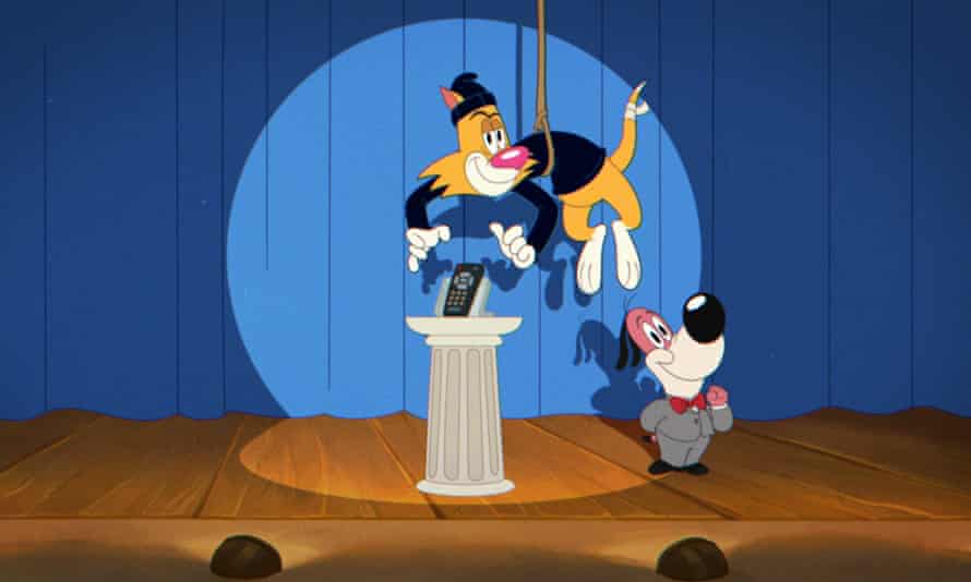 Rowdy (voiced by James Adomian) and Peanut (Alan Lee) in Cat Burglar.
