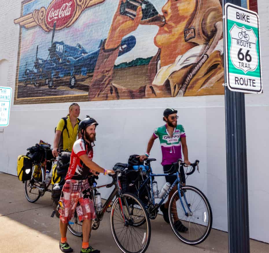 Cyclists on Route 66.