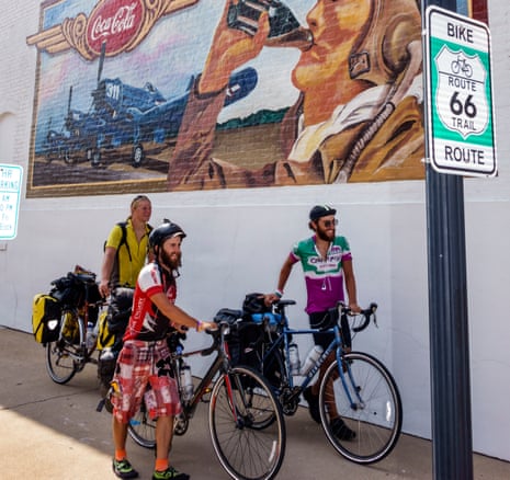 Cyclists on Route 66.