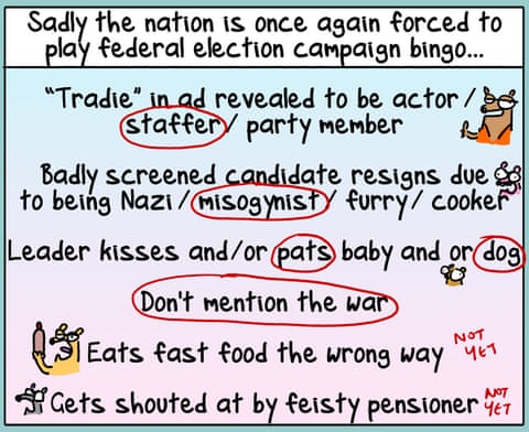 First Dog on the Moon cartoon on Election Vibes, panel 5