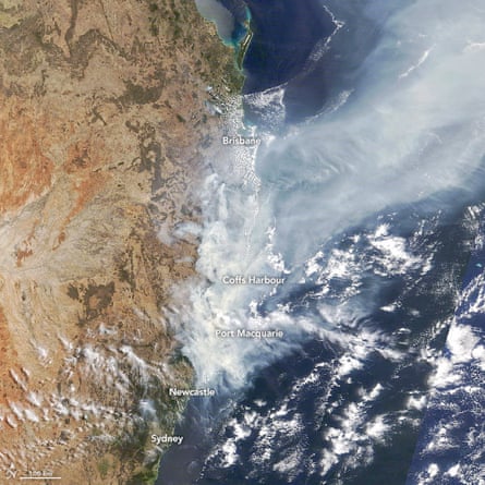A photo of eastern Australia released by the Nasa Earth Observatory.