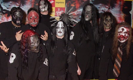 Slipknot at a signing in London in 2004.