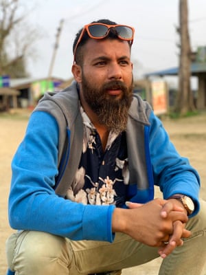 Former wildlife guide, Ashish Kadariya, at Chitwan national park in Nepal