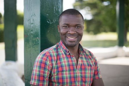 Frederick Kkonde , a refugee from Uganda who now works for the NHS.