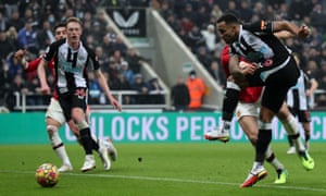 Offside: Callum Wilson’s effort is chalked off.
