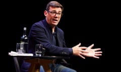 Andy Burnham, the mayor of Greater Manchester, at a fringe event with the Guardian on the opening day of the annual Labour party conference in Liverpool