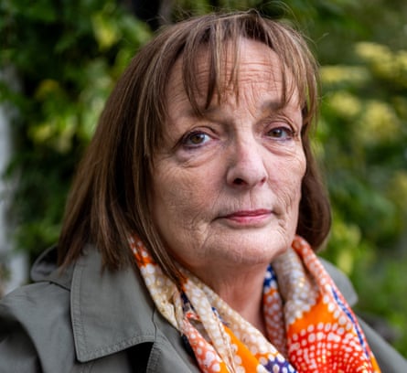 Investigative journalist Eileen Fairweather, wearing grey coat and bright scarf