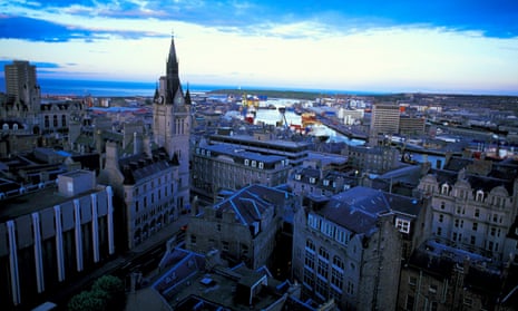City view of Aberdeen, Scotland