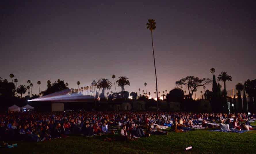 A screening at Hollywood Forever cemetery.