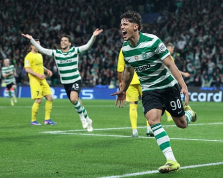 Rafael Nel reacts after capping Sporting’s victory with a fifth goal in extra time