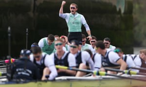 Cambridge’s Luke Juckett celebrates following the Light Blues’ victory.