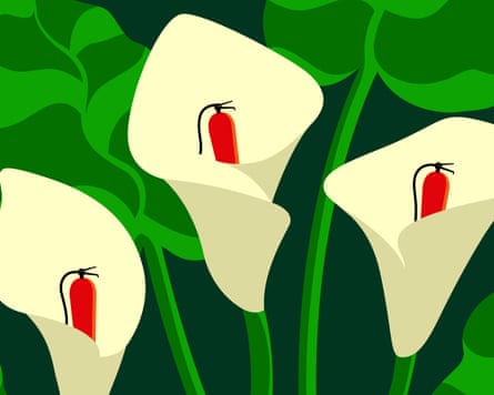 A graphic image of some flowers