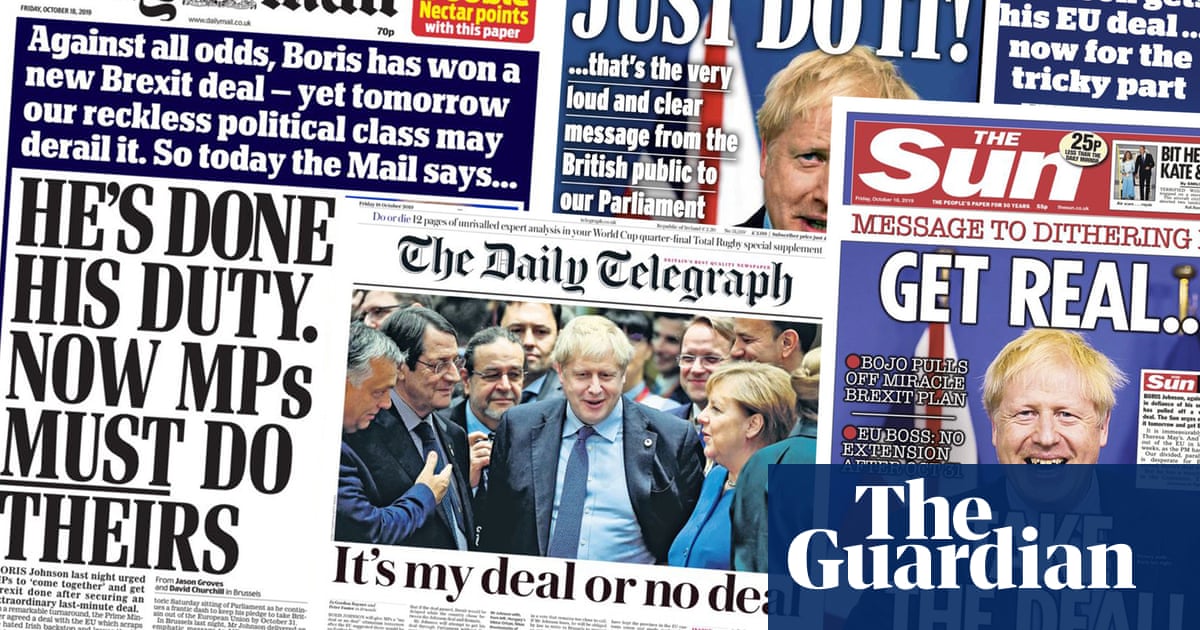 'My deal or no deal': what the papers say about Boris Johnson's Brexit plan