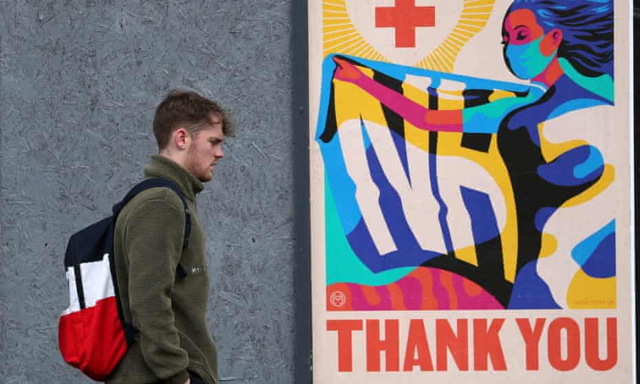 A Thank You NHS poster in Glasgow.
