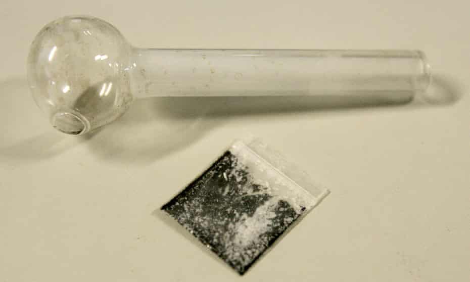 A pouch containing crystallized methamphetamine and a homemade pipe