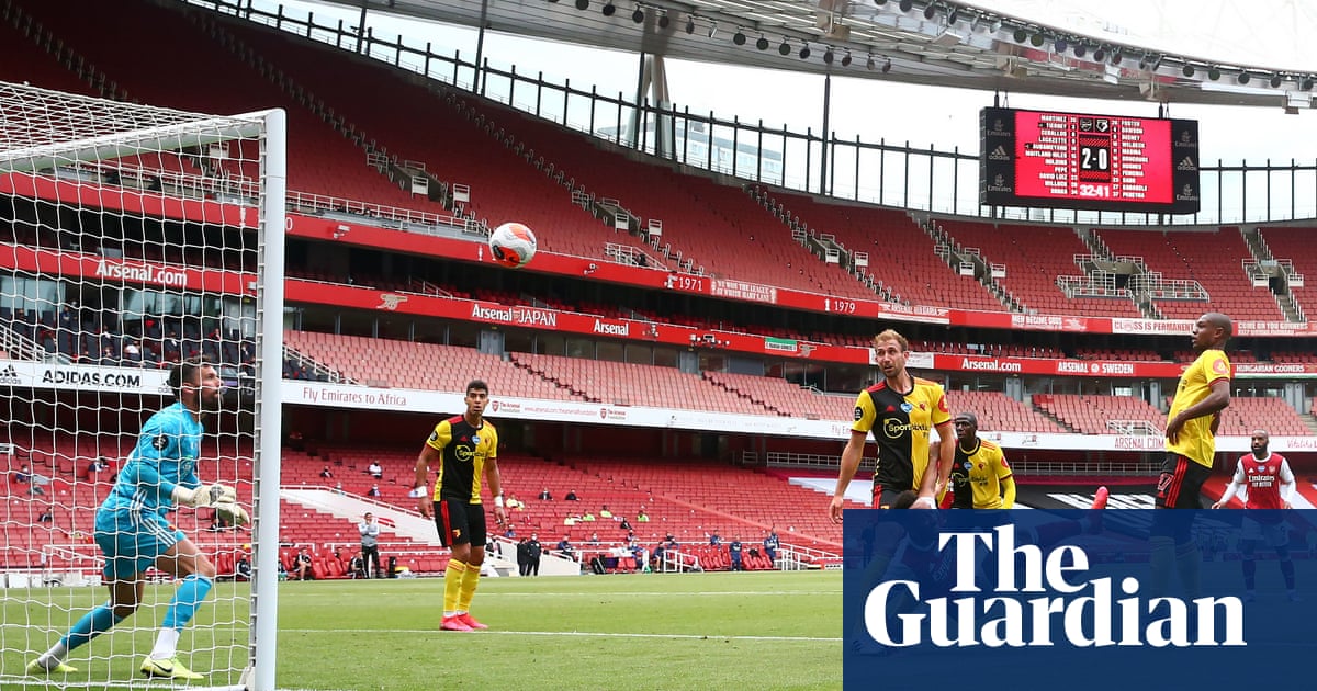 Watford relegated from Premier League as Aubameyang fires Arsenal win