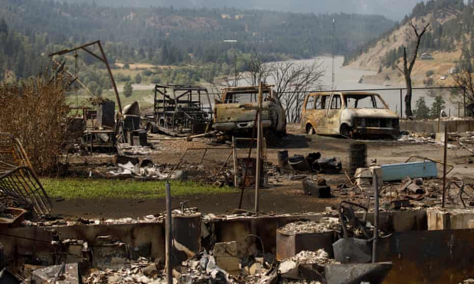 Aftermath of the fire in Lytton.