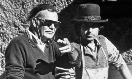 Peckinpah and Bob Dylan on the set of Pat Garrett and Billy the Kid