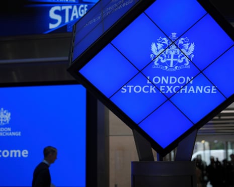 A logo inside the London Stock Exchange