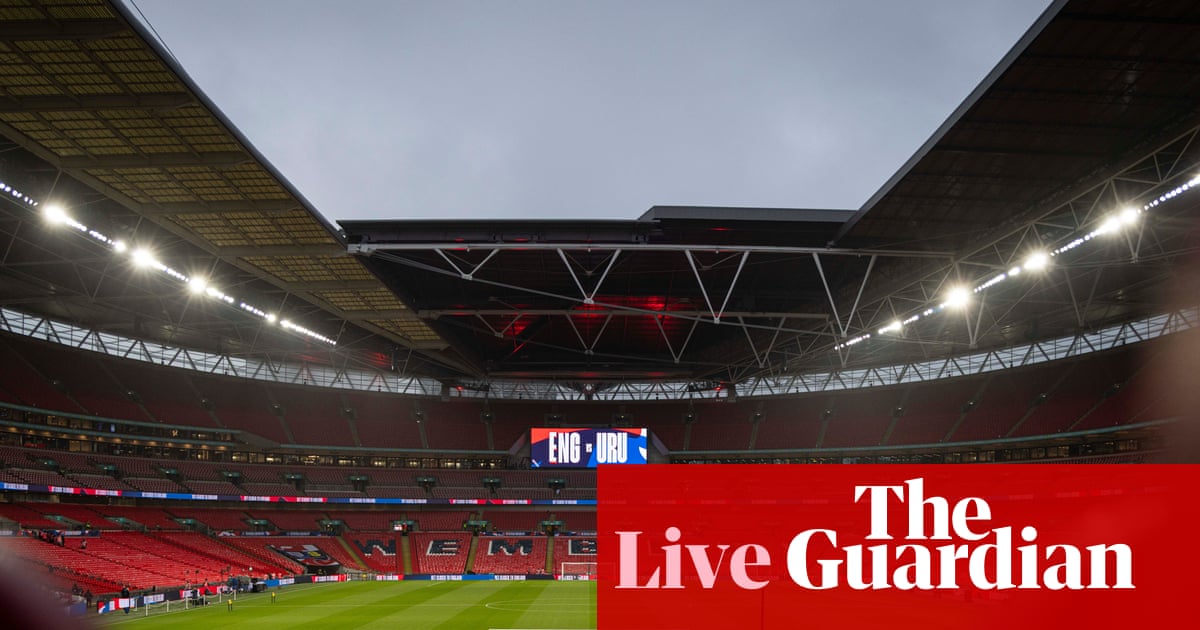 England v Uruguay: men's international football friendly live
