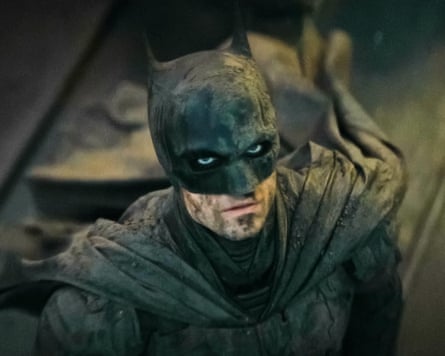 Robert Pattinson in a scene from The Batman.