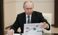 Putin looking at documents