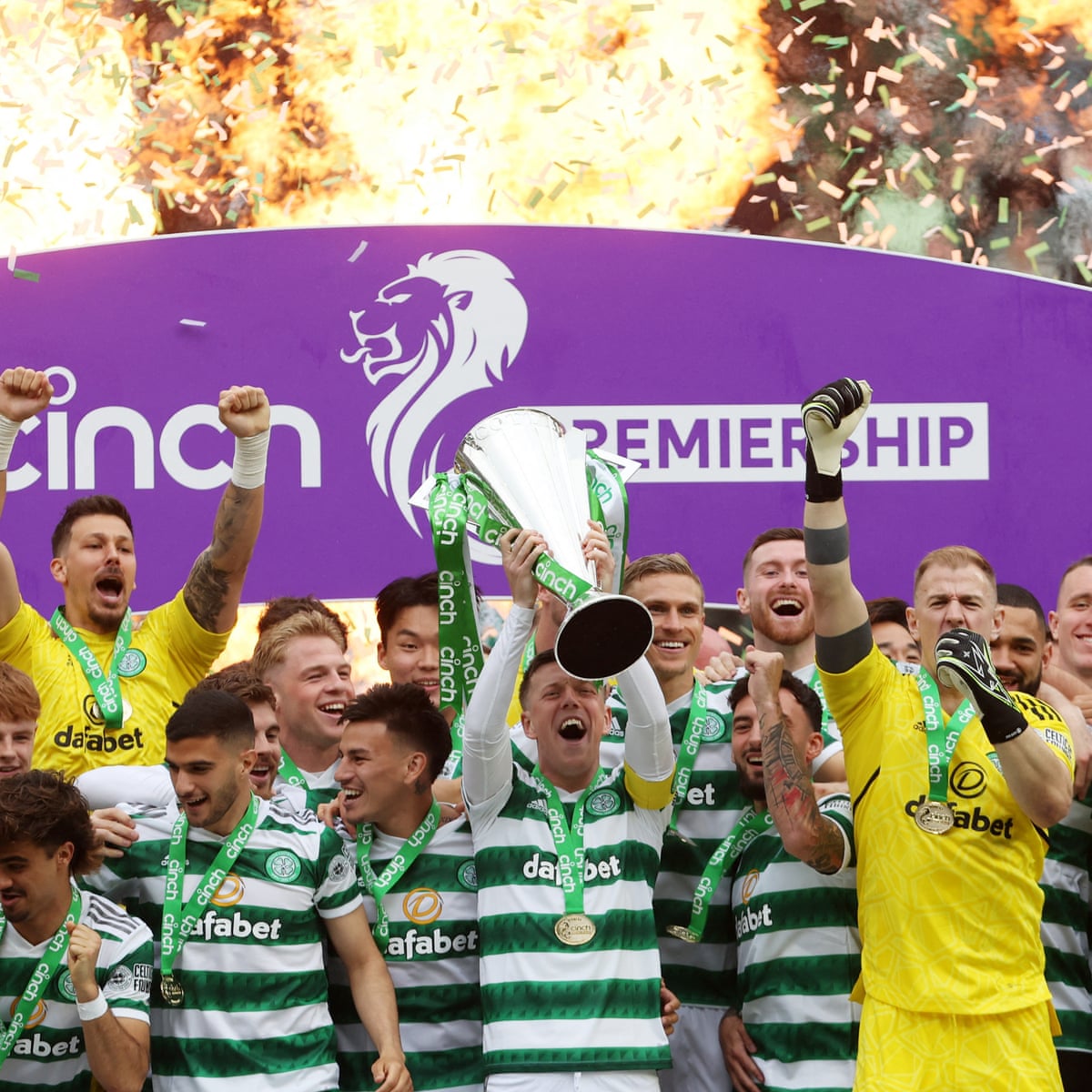 Celtic mark Scottish Premiership coronation with 5-0 rout of Aberdeen |  Scottish Premiership | The Guardian