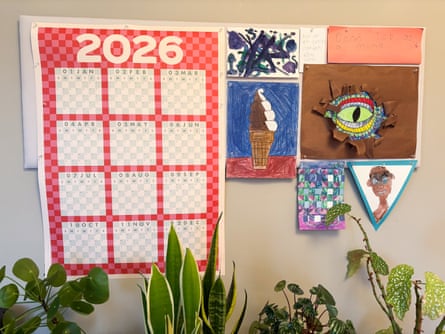 Un calendario mensual de Schoolhouse Patchwork