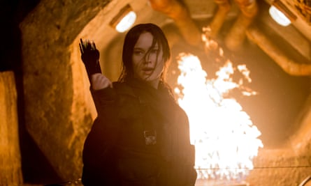 Jennifer Lawrence in The Hunger Games: Mockingjay – Part 2 (2015).