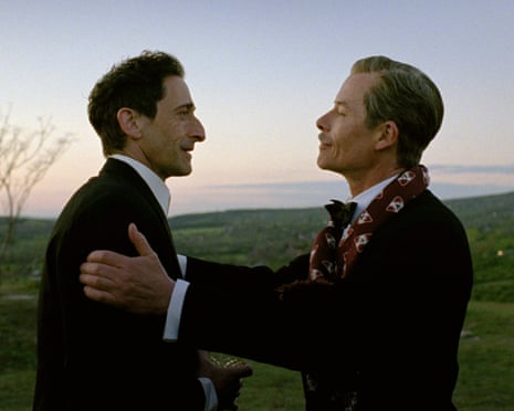Adrien Brody and Guy Pearce in The Brutalist.