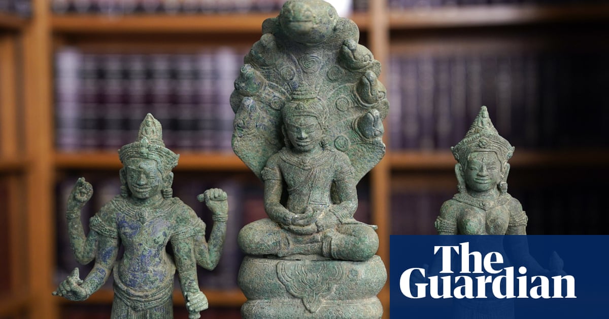 ‘The souls of our culture’: US returns looted antiquities to Cambodia – video