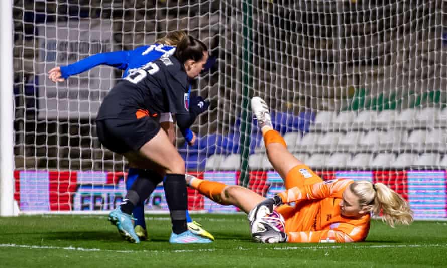 Birmingham’s goalkeeper Emily Ramsey gathers the ball as dominant Everton fail to make another chance count.