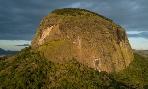 The Western Face of Mount Lico rises 700 metres above the surrounding plain. Mountains that rise alone like this are called inselbergs. Mozambique has hundreds
