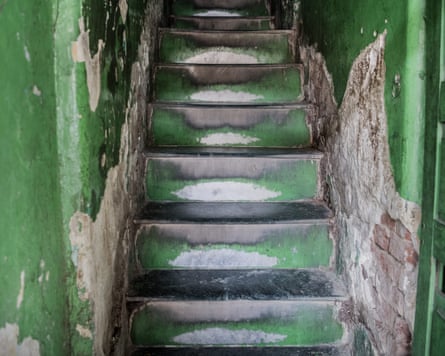 A dilapidated staircase