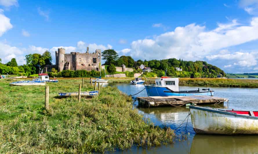 Laugharne Castle.