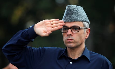 Kashmir’s chief minister, Omar Abdullah, during a visit to the Martyrs’ Graves in Srinagar in 2014.