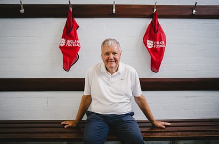 Clive Tyldesley in a dressing room