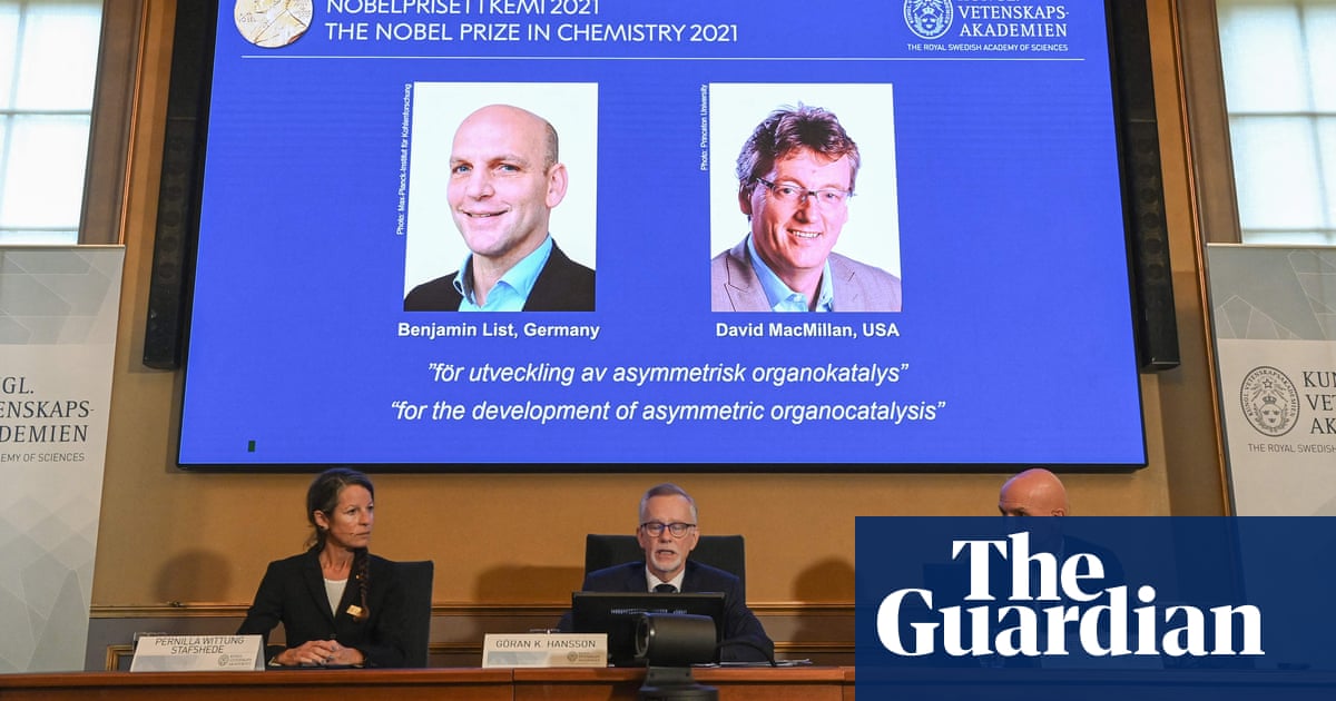 Pair win Nobel prize in chemistry for work on organic catalysts