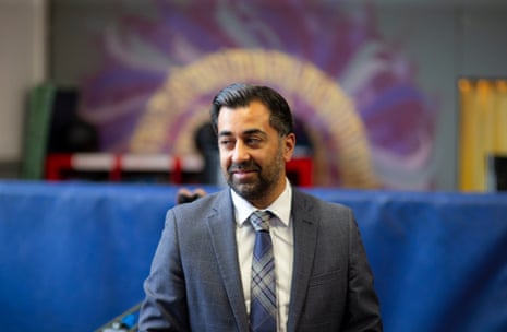 Humza Yousaf on a visit to the youth organisation Heavy Sound in Cockenzie, East Lothian, yesterday.