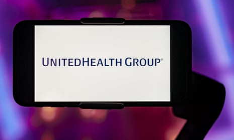 Logo of UnitedHealth Group seen displayed on a mobile phone screen.