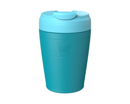 KeepCup Commuter Travel Mug - Insulated Stainless Steel Reusable Coffee Cup with Spillproof Flip Lid - 12oz/340ml - Eden Cloud