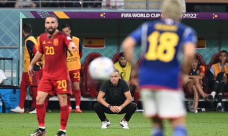 Luis Enrique oblivious to team’s peril during Spain’s ‘collapse’ against Japan