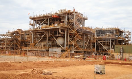 An LNG plant under construction
