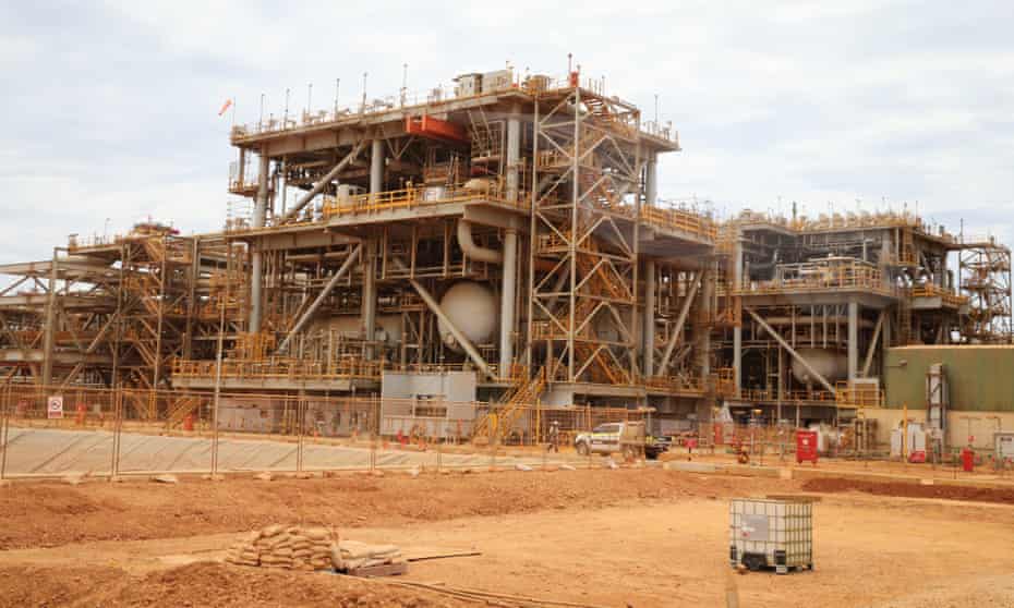 Chevron’s enormous Gorgon LNG project during construction in 2016 