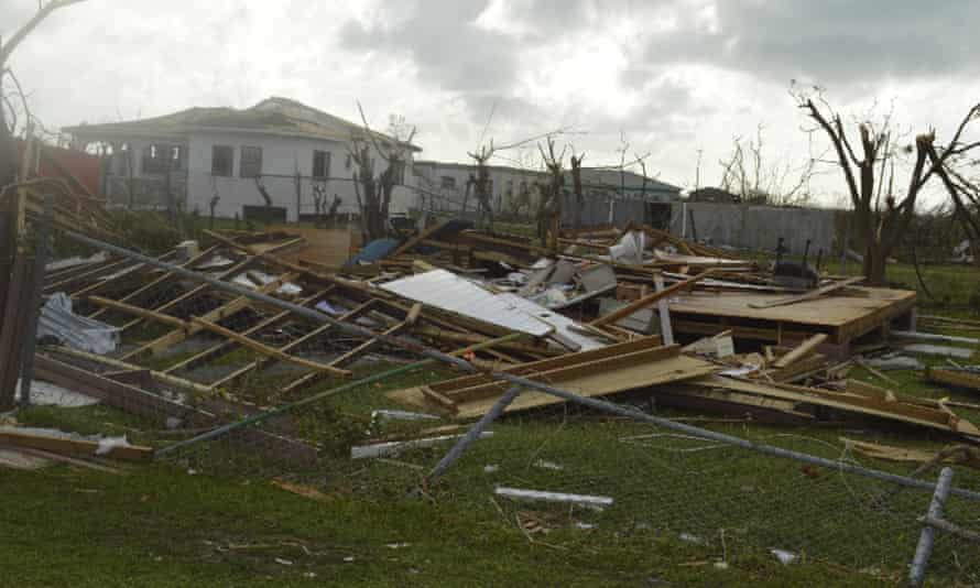 A house in Barbuda wrecked by Hurricane Irma.