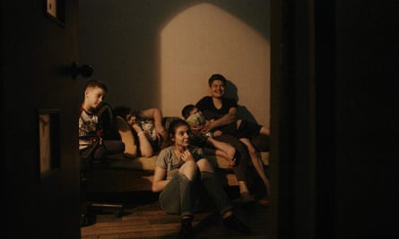 A still from The Earth is Blue as an Orange, which Bannikov worked on as editor